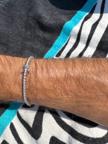 Customer photo review of Bracciale Tennis zirconi Bianchi 2 mm