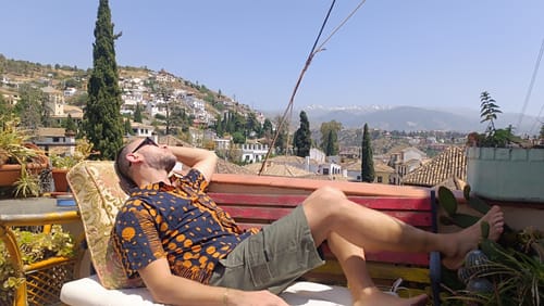 Customer photo review of Chemise imprimée à manches courtes pour hommes