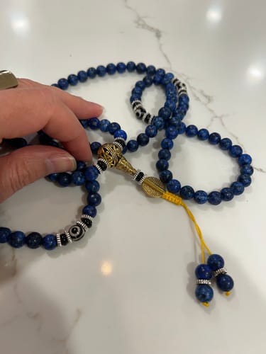 Customer photo review of Lapis Lazuli Third Eye Mala