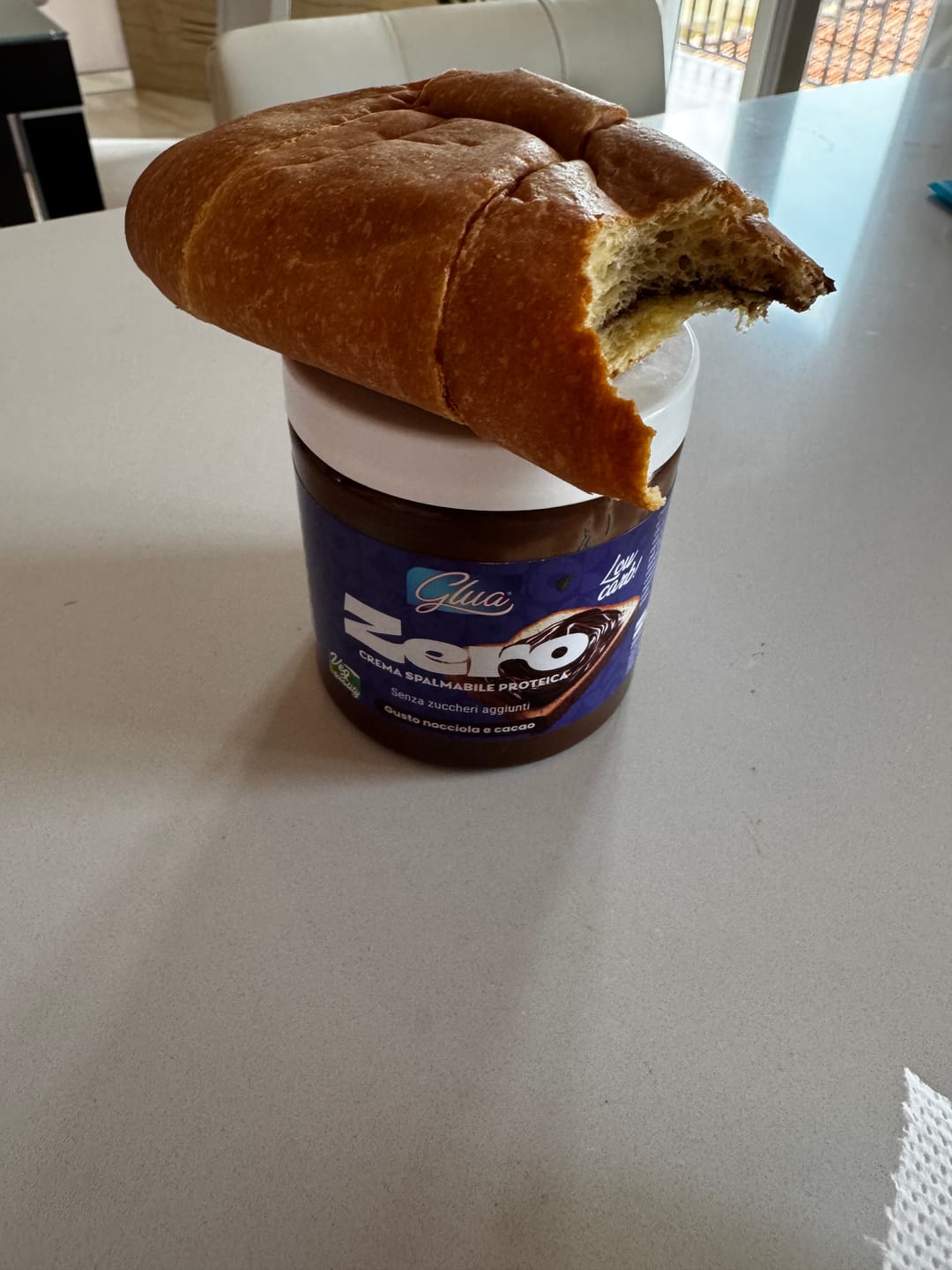 Customer photo review of Crema proteica gusto nocciola e cacao