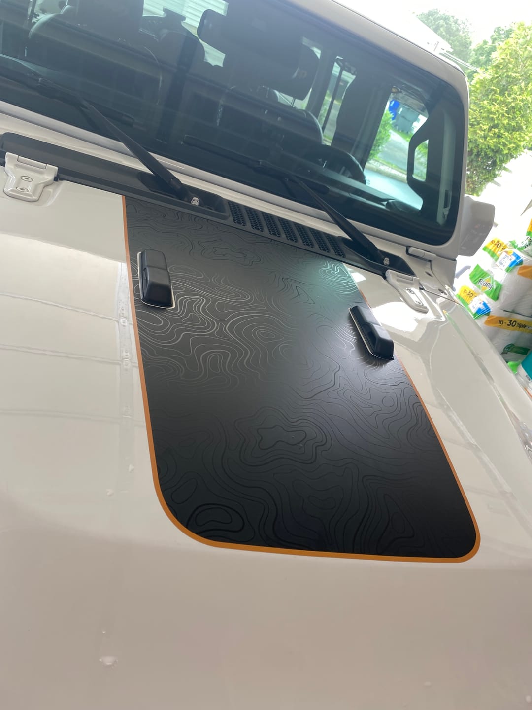 Customer photo review of Black Topo Hood Graphic | fits Wrangler JL and Gladiator JT