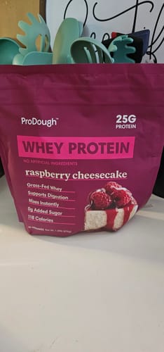 Customer photo review of Raspberry Cheesecake Protein Powder