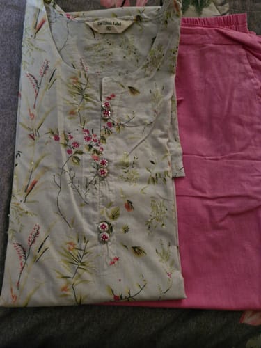 Customer photo review of "Prabha" Hand Work Kurta with Straight Pant-2pc