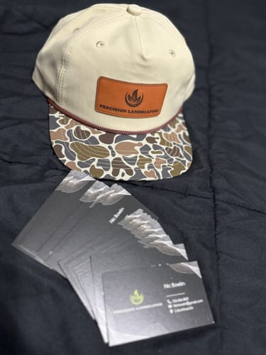 Customer photo review of Custom Leather Patch 5-Panel Rope Hat - Blank Rope Hats