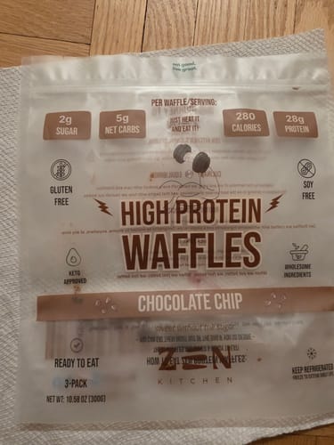 Customer photo review of Zen Protein Waffles - Chocolate Chip