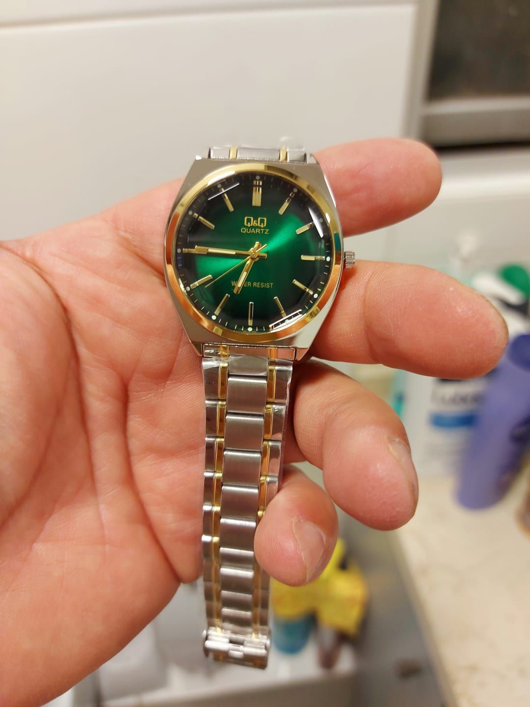 Customer photo review of Reloj Q&Q JDM QB78-422 Cristal Mineral Biselado 36mm