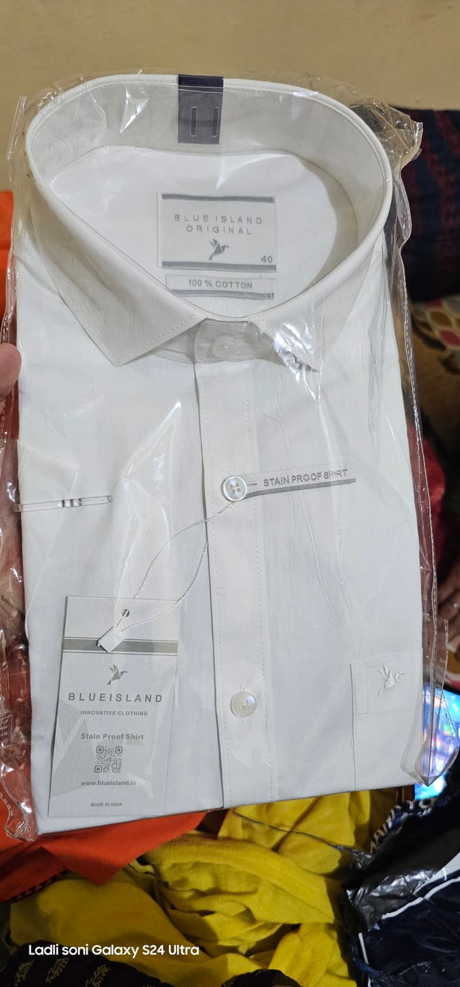 Customer photo review of Pure White Solid - Half Sleeve - Stain Proof