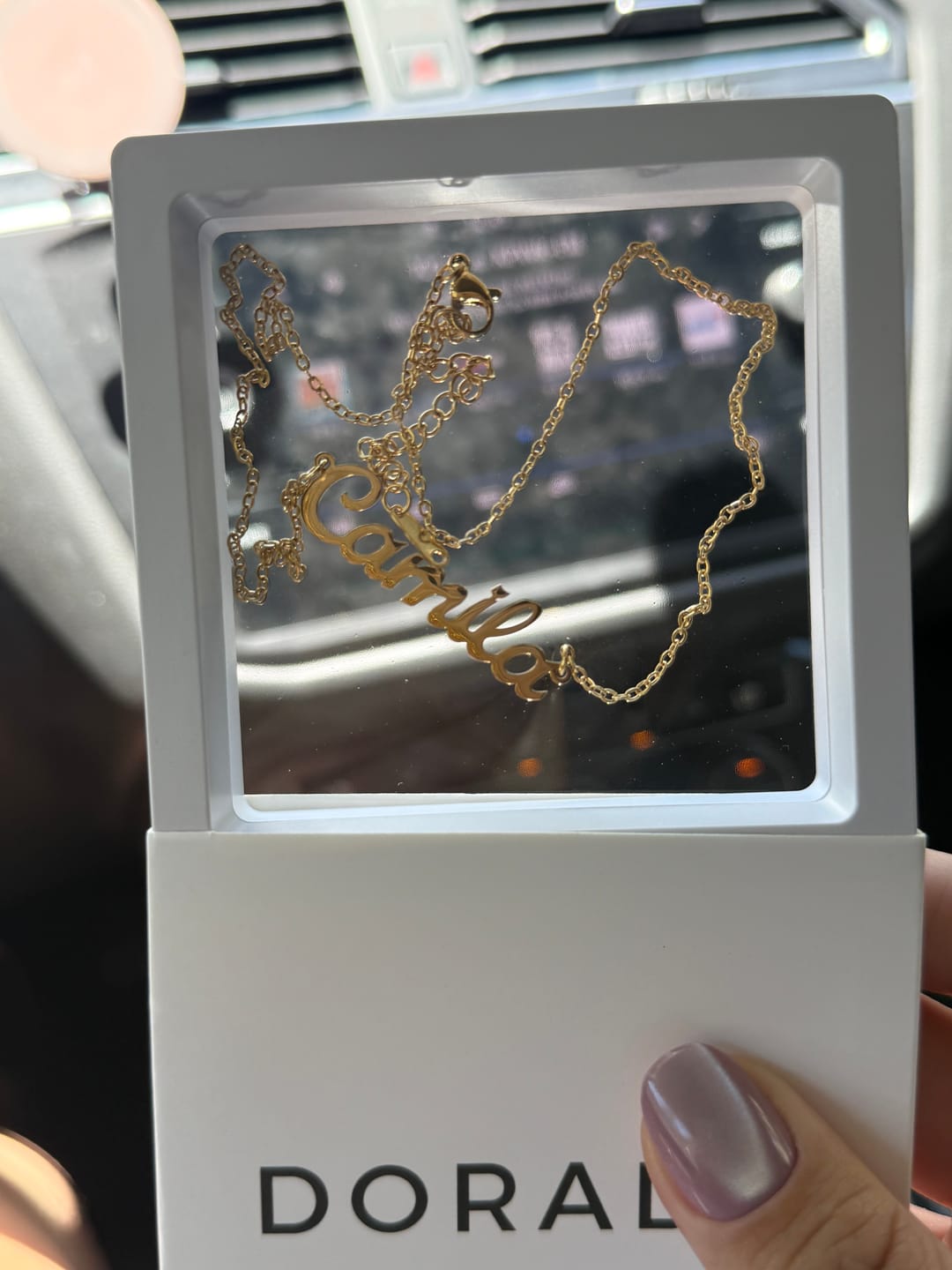 Customer photo review of Kids Custom Name Necklace