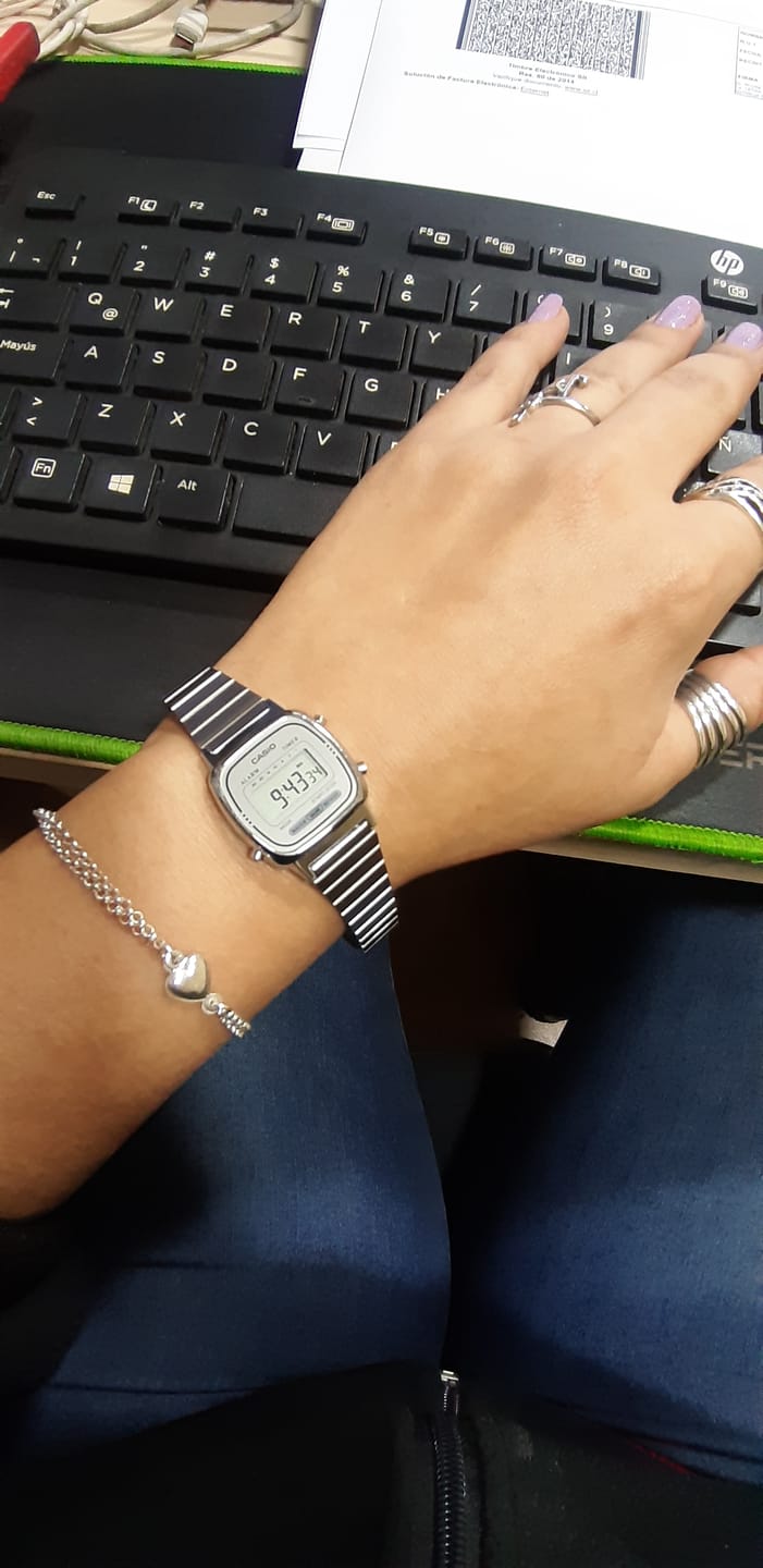 Customer photo review of Reloj Casio Vintage LA670WA-7DF Plateado