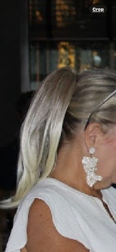 Customer photo review of JuvaBun Claw Clip Wavy Ponytail Extension 12''