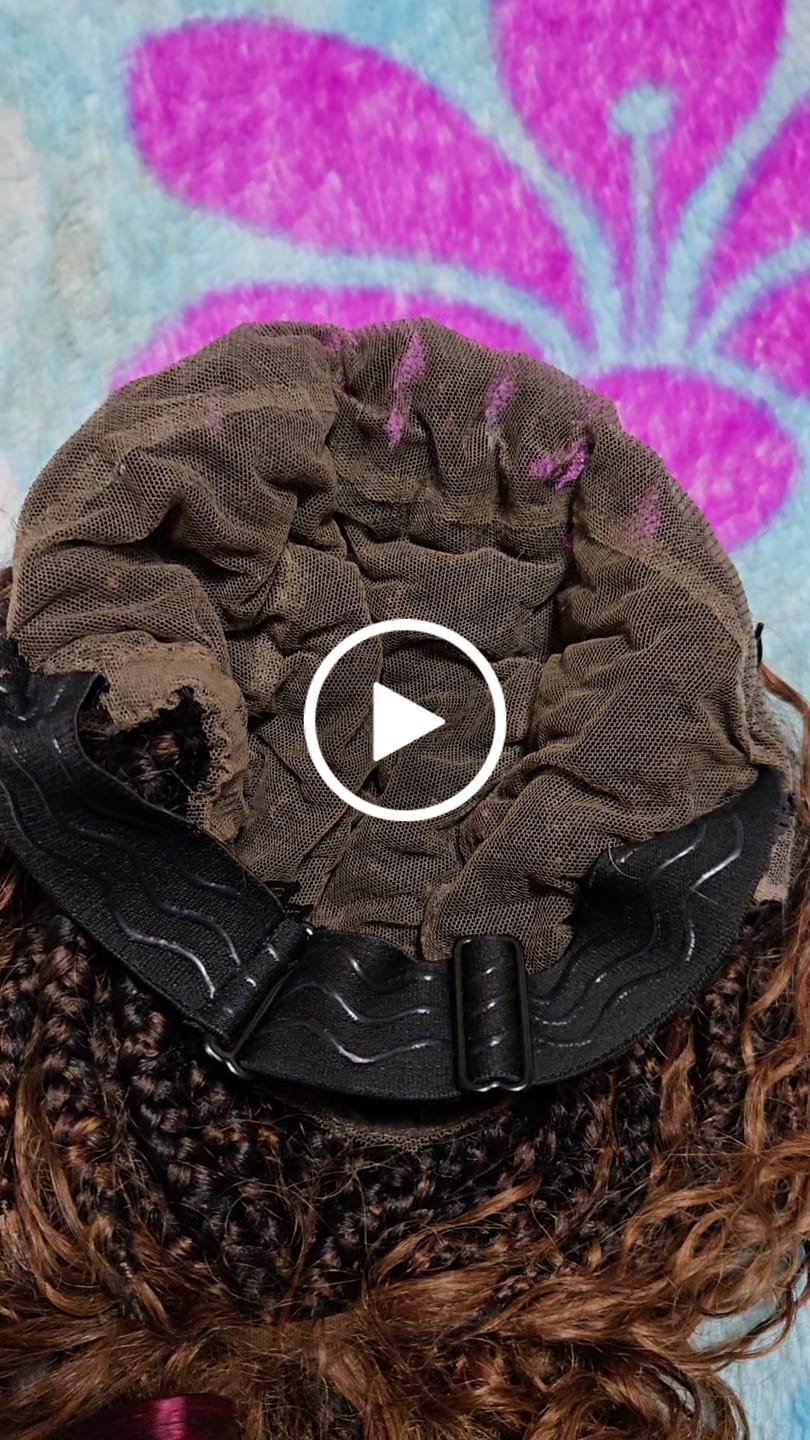 Customer video review of Kiki - 16" Pre Bleached Swiss HD Lace Human Hair Curls Full Lace Knotless Boho Box Braided Wig