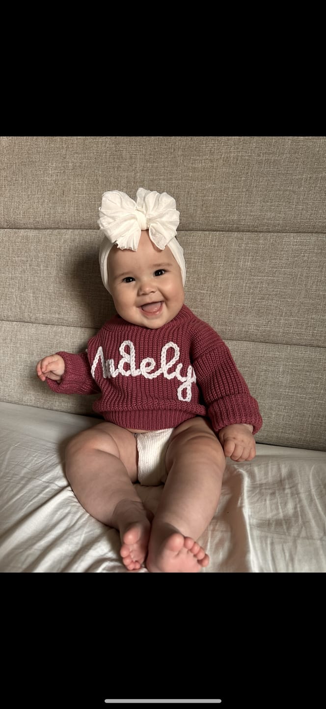 Customer photo review of Ruffled Headband- Off White