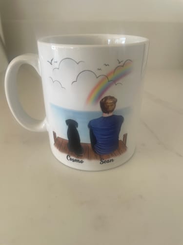 Customer photo review of Man & Dogs - Dog Dad Personalised Mug
