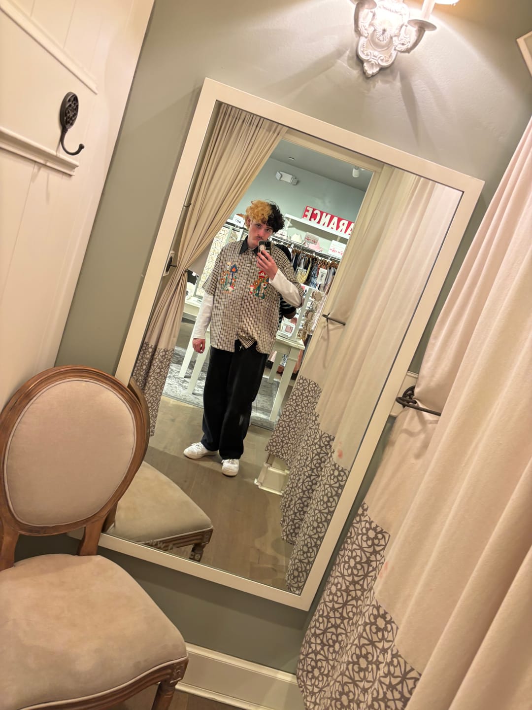 Customer photo review of Aelfric Eden Plaid Embroidery Shirt