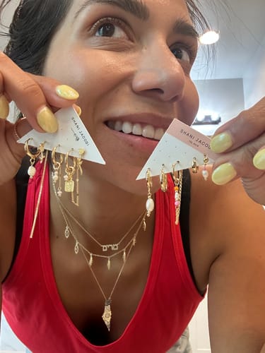 Customer photo review of Rose Earring Set