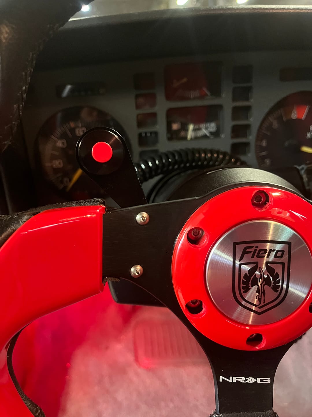 Customer photo review of Motion Raceworks Single Push Button Steering Wheel Bracket 15-00004