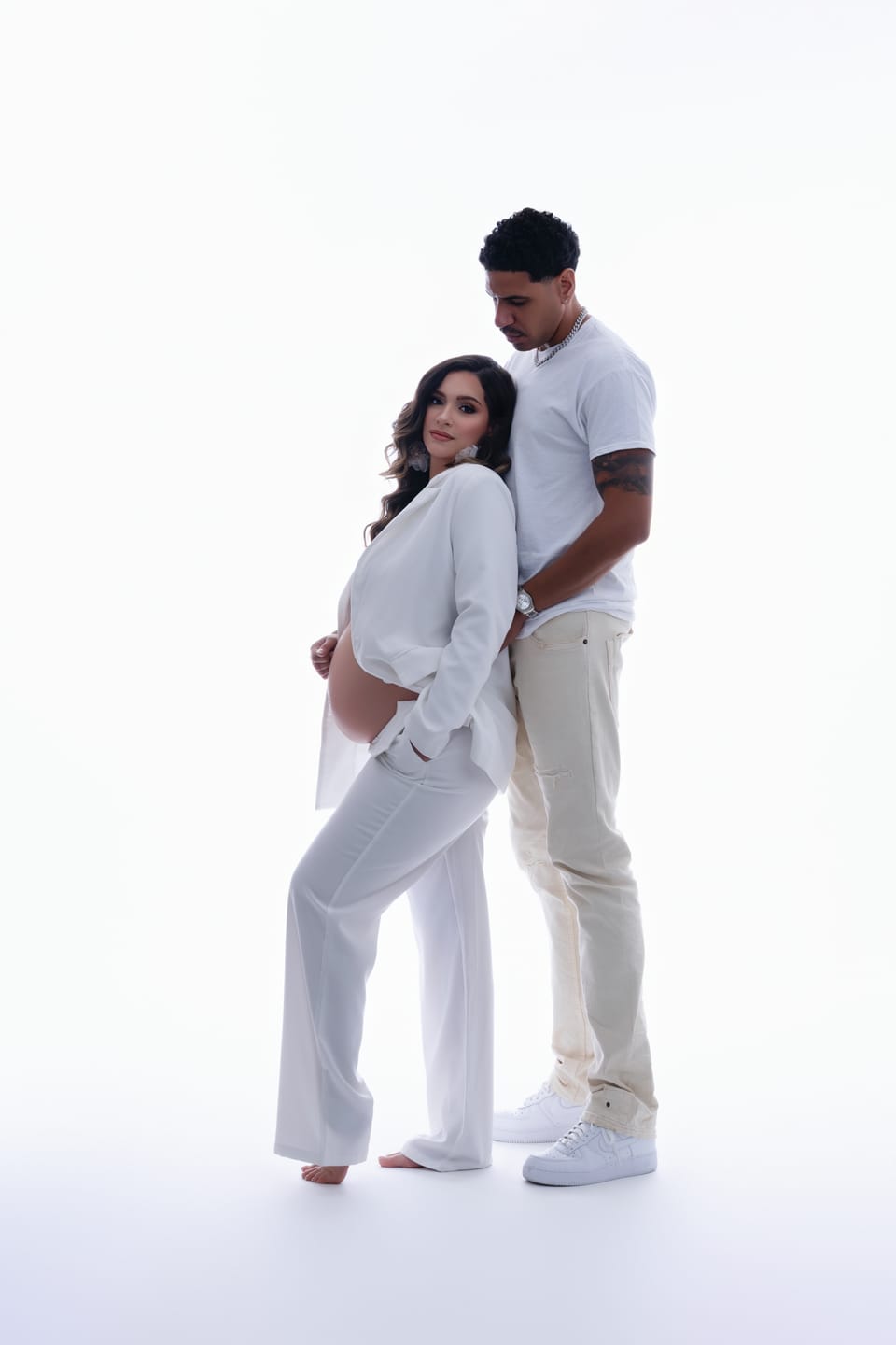 Customer photo review of Fashion Organza Pleated  Maternity Dress for Photo Shoots Dress for Pregnancy Photo Shoot YW230726