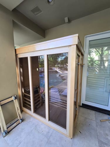 Customer photo review of Smartmak® Modern Box Outdoor Sauna - Box 1