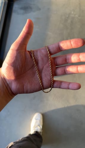 Customer photo review of Rope Chain Necklace - 24kt Gold