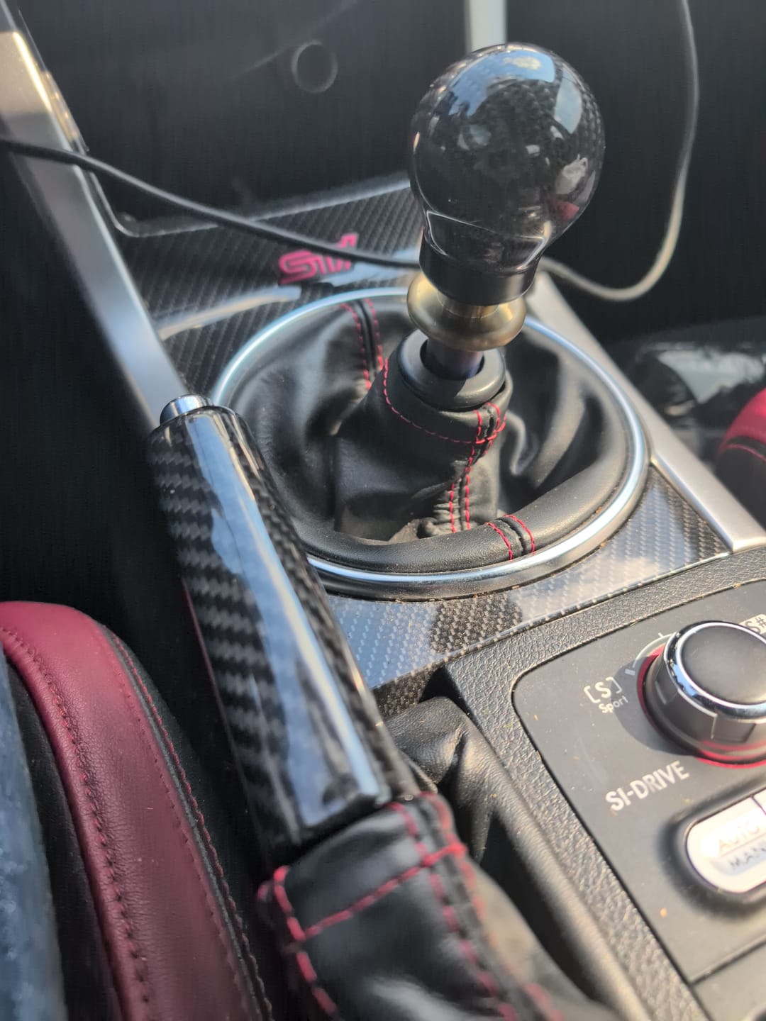 Customer photo review of 2008-2024 Subaru WRX/STi Black Carbon Fiber Ebrake Handle 2013-20 BRZ/FR-S