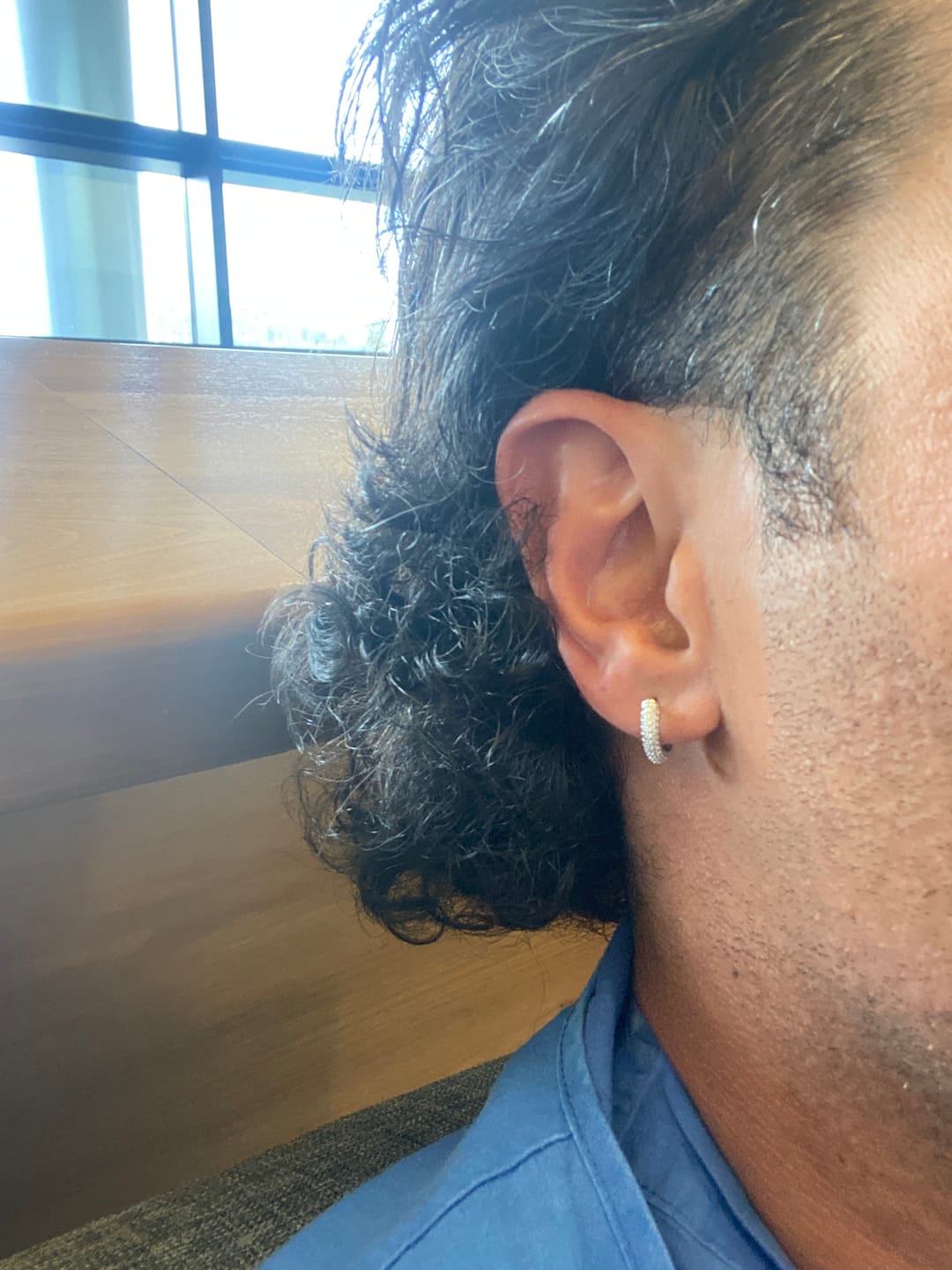 Customer photo review of Moissanite Mini Hoop Earrings - 925 Silver - D Colour - VVS1