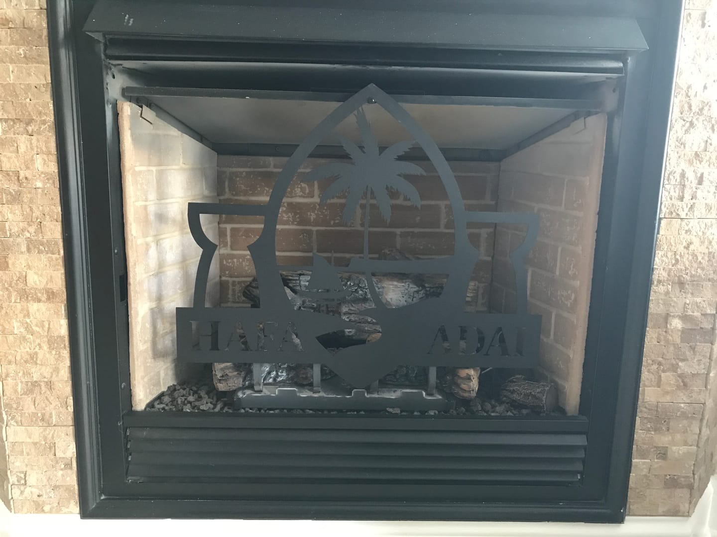 Customer photo review of Hafa Adai Guam Seal Latte Stone Metal Wall Decor Sign