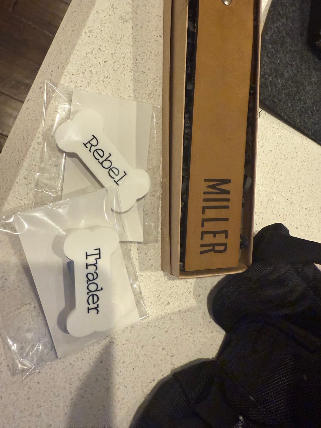 Customer photo review of Personalized Distressed Leather Bookmark with Pen Holder
