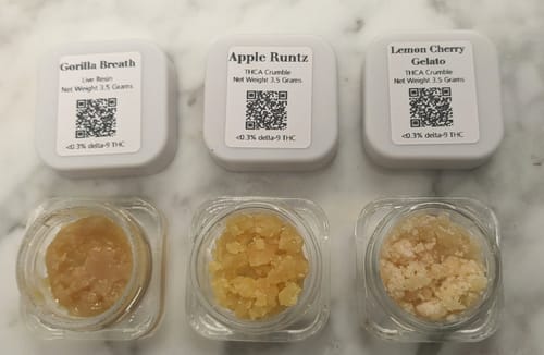 Customer photo review of Gorilla Breath Live Resin