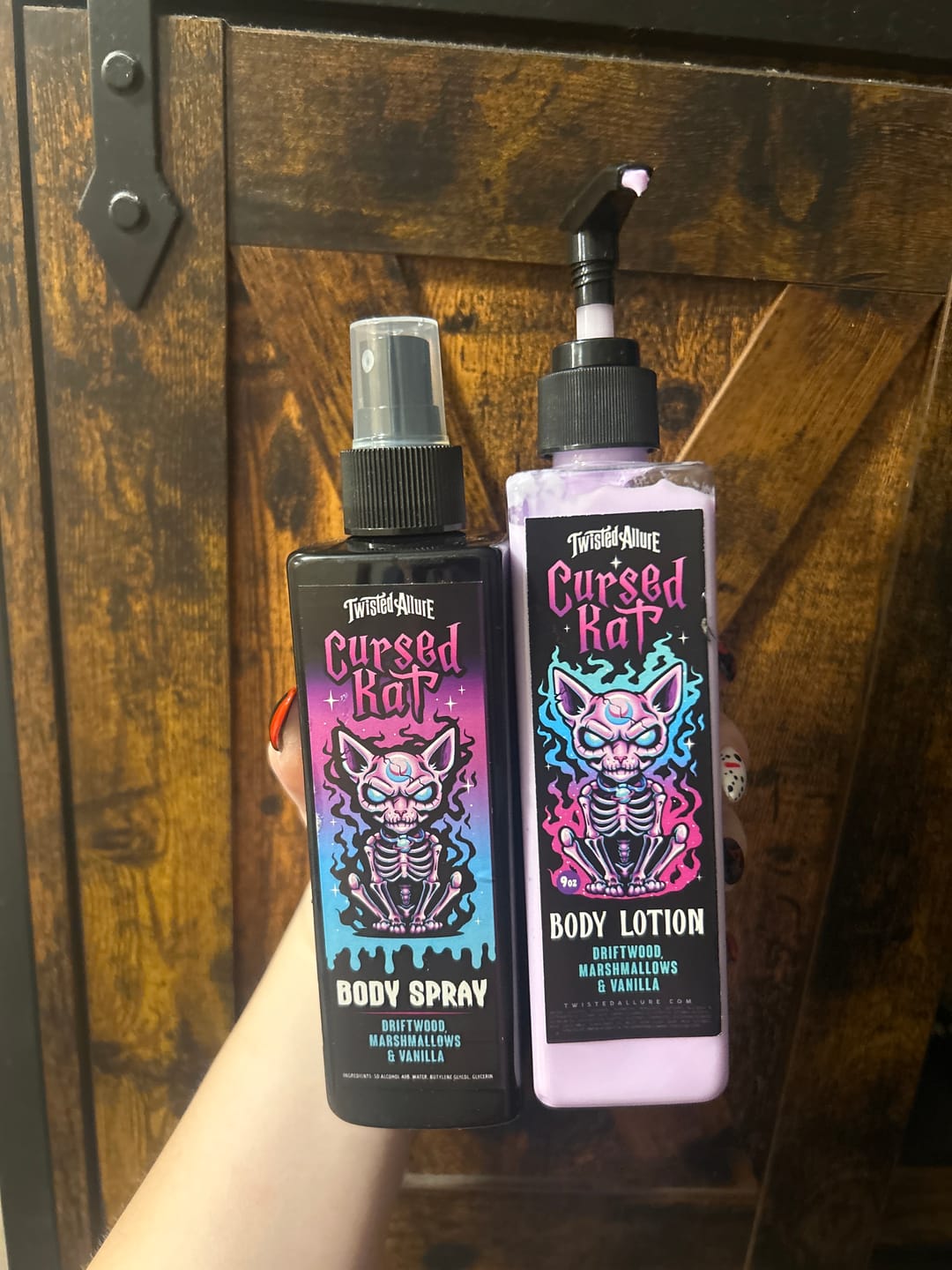 Customer photo review of Cursed Kat Body Lotion