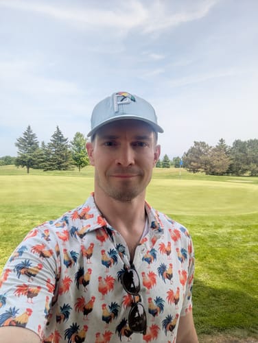 Customer photo review of Cocky Rooster Men's Polo - White