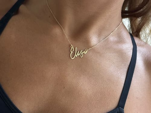 Customer photo review of Collana Nome Firma