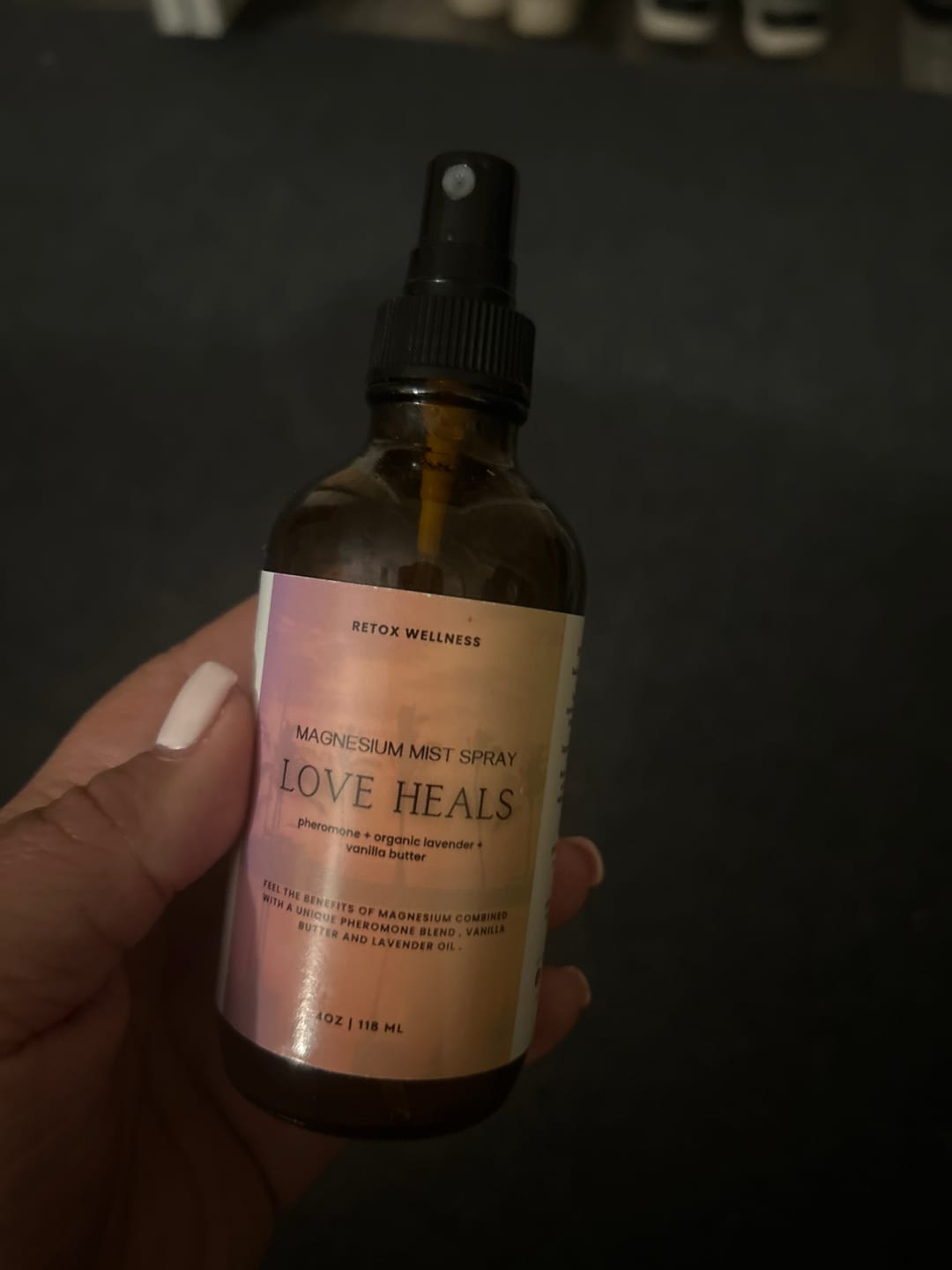 Customer photo review of Love Heals Pheromone Magnesium Mist
