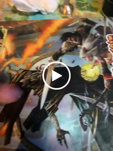 Customer video review of URWizards D&D Fire Quartz Gemstone Engraved Dice Set(Limited edition)