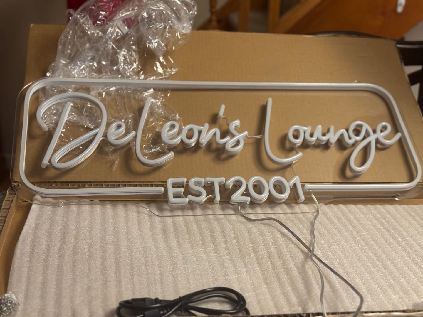 Customer photo review of Custom Neon Sign Outdoor Personalized LED Name Light