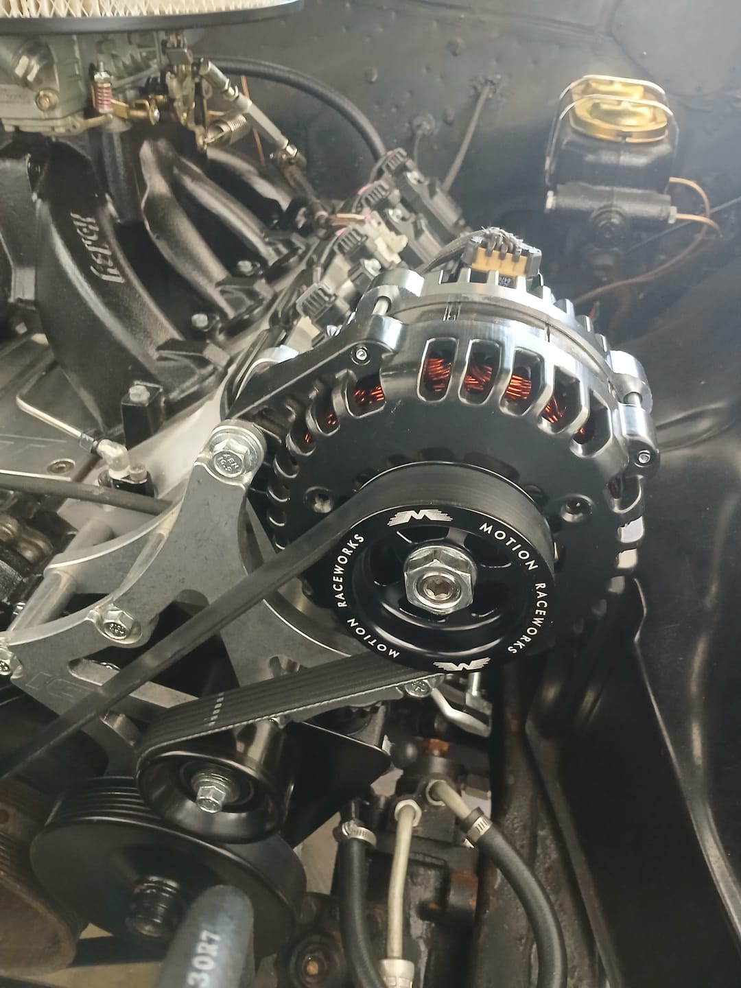 Customer photo review of LS 3" OD Billet Overdrive Alternator Pulley 6 Rib 10-10042