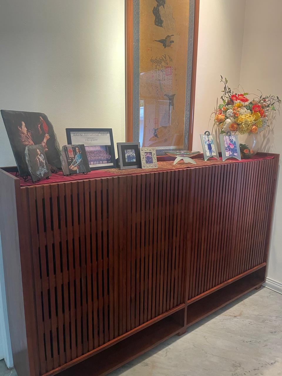 Customer photo review of Custom-Made | Medium Size Teak Shoe Cabinet