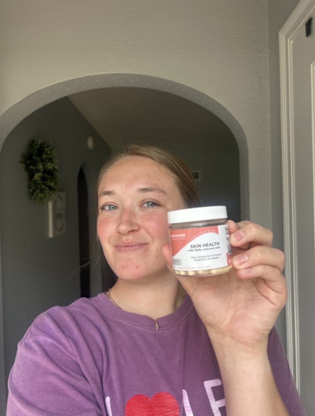Customer photo review of SKIN HEALTH  with Milk Thistle + Hyaluronic Acid