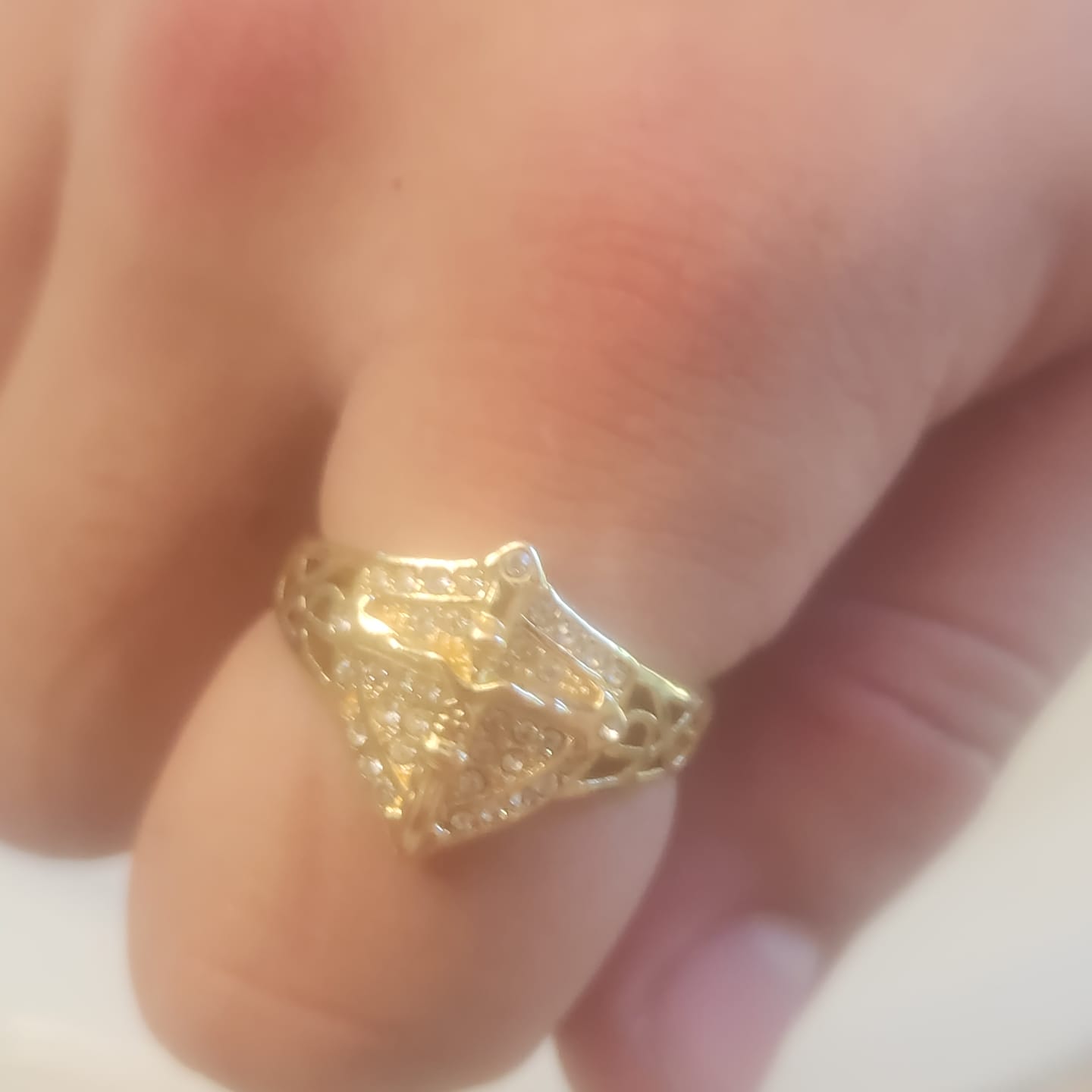 Customer photo review of FREE Today: Divine Shield Crucifix Luxurious Ring: A Bold Testament of Faith and Devotion