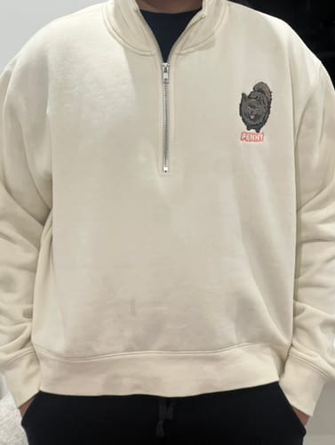 Customer photo review of CUSTOM 1/4 ZIP CREWNECK