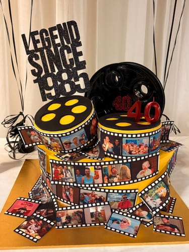 Customer photo review of Film Reel - Custom Edible Icing Image