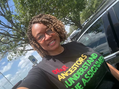 Customer photo review of Dear Ancestors Unisex Premium T-shirt