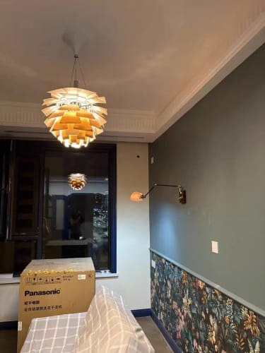 Customer photo review of Nordic Designer Postmodern Simple Chiba Chandeliers Living Room Dining Room Creative Aluminum Pendant Light Home Decoration LED