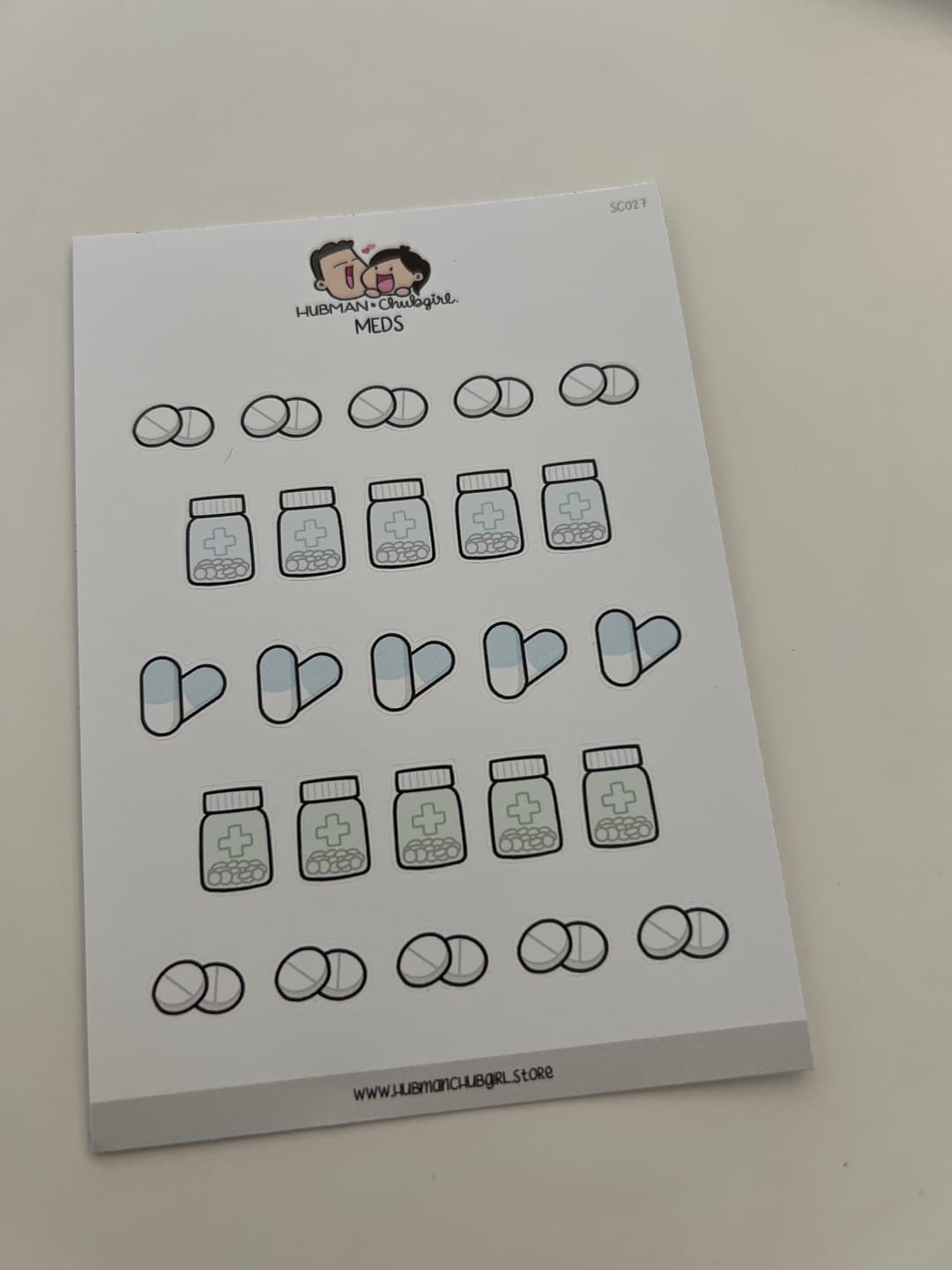 Customer photo review of Meds Planner Stickers