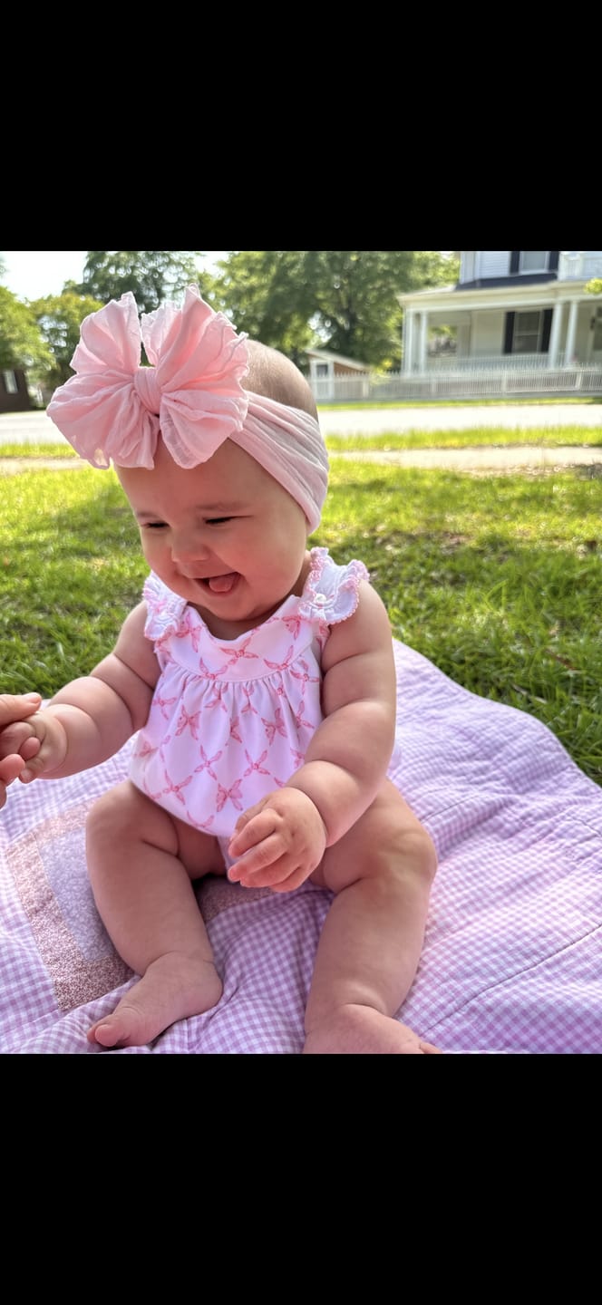 Customer photo review of Ruffled Headband- Ballet