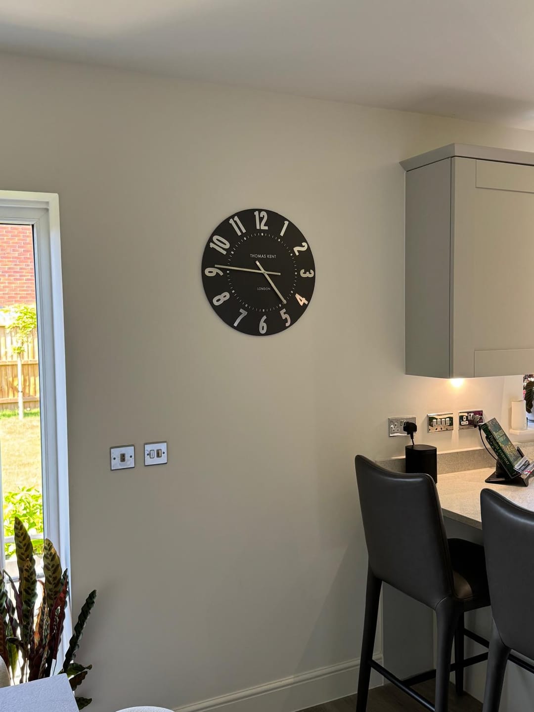 Customer photo review of Thomas Kent London. Mulberry Wall Clock 20" (51cm) Graphite Silver