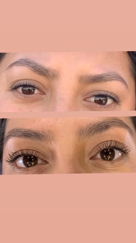 Customer photo review of Suero para pestañas y cejas