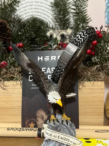 Customer photo review of In God We Trust Bracelet: Helps Pair Veterans With A Service Dog Or Shelter Dog