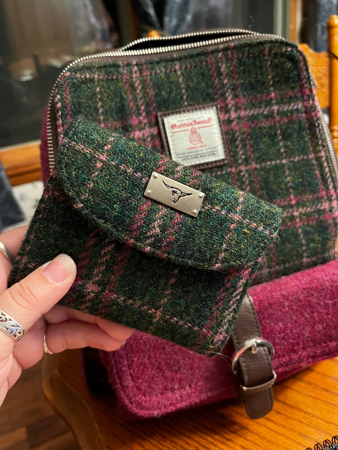 Customer photo review of Women's Harris Tweed 'Jura' Short Wallet with Card Section