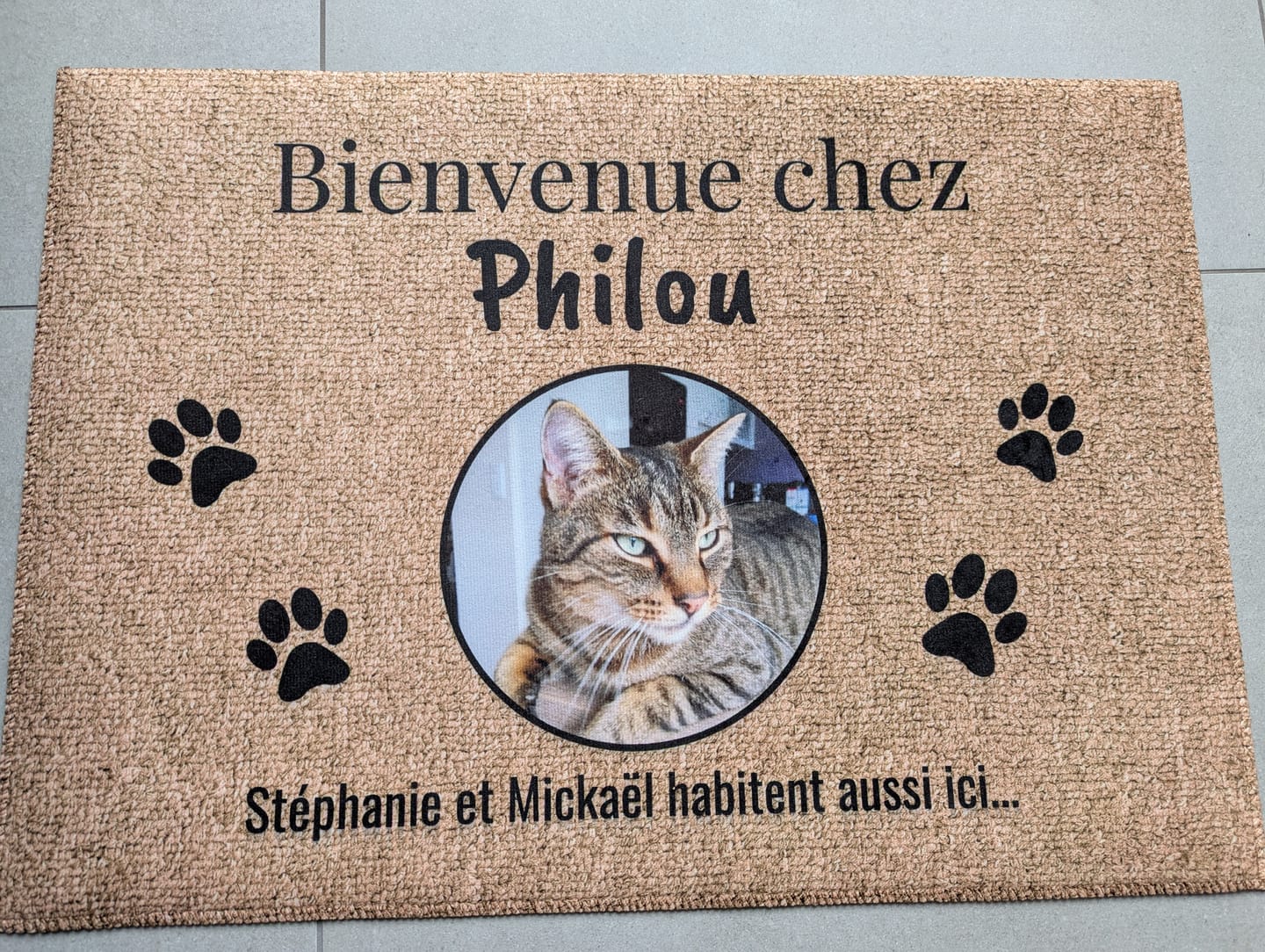 Customer photo review of Photo téléchargée - Paillasson personnalisé