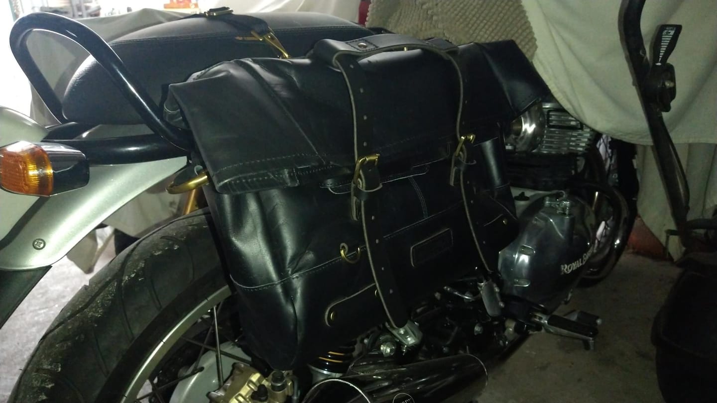 Customer photo review of outlaw saddlebag